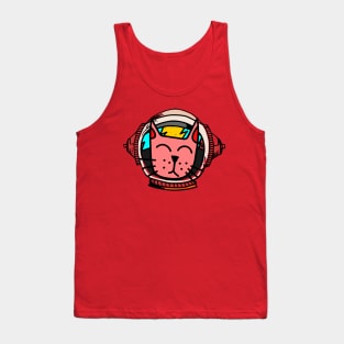 Astronaut cat doodle art illustration Tank Top